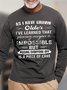 Men's As I Have Grown Older I've Learned That Pleasing Everyone Is Impossible Funny Graphic Print Cotton Crew Neck Text Letters Casual Top