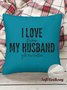 18*18 I Love It When My Husband Gets Me Coffee Letters Throw Pillow Covers, Pillow Covers Decorative Soft Corduroy Cushion Pillowcase Case For Living Room