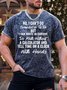 Men’s No I Can’t Do Snapchat On Tik Tok But I Can Write In Cursive Regular Fit Casual Crew Neck Text Letters T-Shirt
