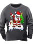 Men’s Merry Christmas Santa Crew Neck Regular Fit Casual Christmas Sweatshirt