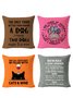 18*18 Set of 4 Having More Than A Dog Two Dogs Dogs Lover Backrest Cushion Pillow Covers, Decorations For Home
