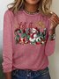 Women's Let It Snow Funny Christmas Snowman Graphic Print Casual Top