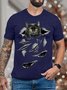 Men’s Black Cat Pattern Fit Casual Animal T-Shirt