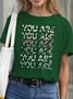 Women's You Are Enough , loved, worthy , kind, Strong, Capable Casual Cotton Letter T-Shirt