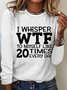 I Whisper Wtf To Myself Like 20 Times Every Day Womens Long Sleeve T-Shirt