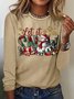 Women's Let It Snow Funny Christmas Snowman Graphic Print Casual Top