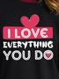 Lilicloth X Jessanjony I Love Everything You Do Womens Long Sleeve Buffalo Plaid T-Shirt