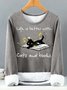 Women’s Life Is Better With Cats And Books Casual Text Letters Sweatshirt