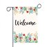 Hello Spring Welcome Garden Flag 12 x 18 Inch Burlap Yard Flag Double Sided Printed Holiday Outdoor Decor Flag