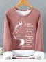 Women’s Cats Are Not Just Cats They Are Family They Are Happiness Loose Casual Crew Neck Text Letters Sweatshirt