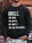Men's Uncle The Man The Myth But Mostly The Bad Influence Funny Graphic Printing Crew Neck Text Letters Casual Sweatshirt