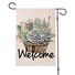 12 x 18 Double Sided Printed Burlap Succulents Art Welcome Garden Flag Yard Flag Holiday Outdoor Decor Flag