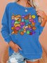 Women's Cat Lover Print Casual Sweatshirt