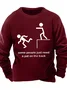 Men's Some People Just Need A Pat On The Back Funny Graphic Printing Casual Text Letters Crew Neck Sweatshirt