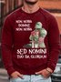 Men's Non Nob Domine Non Nobis Sed Nomini Tuo Da Gloriam Graphic Printing Cotton-Blend Casual Loose Crew Neck Sweatshirt