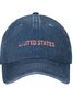 Lilicloth X Jessanjony United States Country Patriotic Text Letters Adjustable Hat
