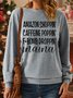Women's Funny Mama Printed Letter Sweatshirt