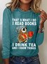 Women Owl That’s What I Do I Read Books I Drink Tea And I Know Things Cotton-Blend Simple Regular Fit Top