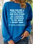 Women's Funny Mom Letter Printed Casual Sweatshirt