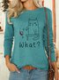 Lilicloth X Manikvskhan Funny Angry Cat Womens Long Sleeve T-Shirt