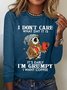 Women's Funny Owl Coffee I Don’T Care What Day It Is It’S Early I’M Grumpy Crew Neck Top