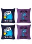 Lilicloth X Manikvskhan 18x18 Set of 4 Cushion Pillow Covers, Please Do Not Disturb I Am Disturbed Enough Already Backrest Decorations For Home