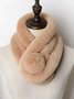 Casual Solid Color Plush Ball Scarf Everyday Clothing Accessories