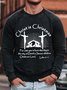 Men's Christ Is Christmas Funny Graphic Print Casual Text Letters Loose Crew Neck Sweatshirt