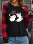 Lilicloth X Manikvskhan Best Friend Womens Long Sleeve Buffalo Plaid T-Shirt