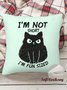 Lilicloth X Manikvskhan 18*18 Throw Pillow Covers, Cat Soft Corduroy Cushion Pillowcase Case for Living Room