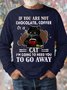 Men's I Am Going To Need You To Go Away Grumpy Cat Funny Graphics Print Casual Loose Text Letters Sweatshirt