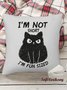 Lilicloth X Manikvskhan 18*18 Throw Pillow Covers, Cat Soft Corduroy Cushion Pillowcase Case for Living Room