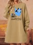 Lilicloth X Manikvskhan Cat 100% Unimpressed Womens Sweatshirt Dress