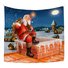 51x60 Tapestry Christmas Fireplace Xmas Tree Art For Backdrop Blanket Home Festival Decor