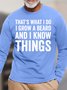 Men’s That’s What I Do I Grow A Beard And I Know Things Cotton Casual Crew Neck Top