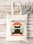 Reality Black Cats Animal Graphic Casual Shopping Tote Bag