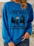 Women's That's What I Do I Pet Dogs I Ride Horses Horse Lover Casual Letters Sweatshirt