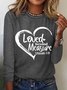 Women's Loved Beyond Measure Ephesians 3:19 Crew Neck Simple Text Letters Top