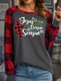 Women’s Jesus Is The Reason For The Season Loose Christmas Polyester Cotton Casual Top