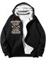 Men's Curious Enough To Take It Apart Skilled Enough To Put It Back Together Graphic Print Hoodie Zip Up Sweatshirt Warm Jacket With Fifties Fleece