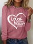 Women's Loved Beyond Measure Ephesians 3:19 Crew Neck Simple Text Letters Top