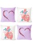 18x18 Inch Set of 4 Pillow Covers, Valentine‘s Day Love heart Backrest Cushion Decorations for Home
