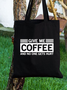 Give Me Coffee Funny Text Letters Casual Shopping Tote Bag