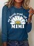 My Favorite People Call Me Mimi With Daisy Women's Long Sleeve T-Shirt