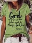 Women's Christian Casual Text Letters T-Shirt