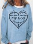 Women‘s Way Maker Bible Verse My God Simple Crew Neck Sweatshirt