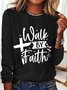 Women's Walk by Faith Cotton-Blend Regular Fit Simple Top