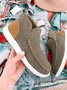Womens's Warm Lined Slip On Canvas Shoes
