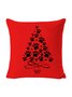 18*18 Christmas Tree With Paws CrewBackrest Cushion Pillow Covers Decorations For Home