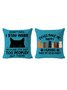 20*20 Funny Women Sometimes I Stay Inside Because It's Just Too People Out There Backrest Cushion Pillow Covers Decorations For Home
